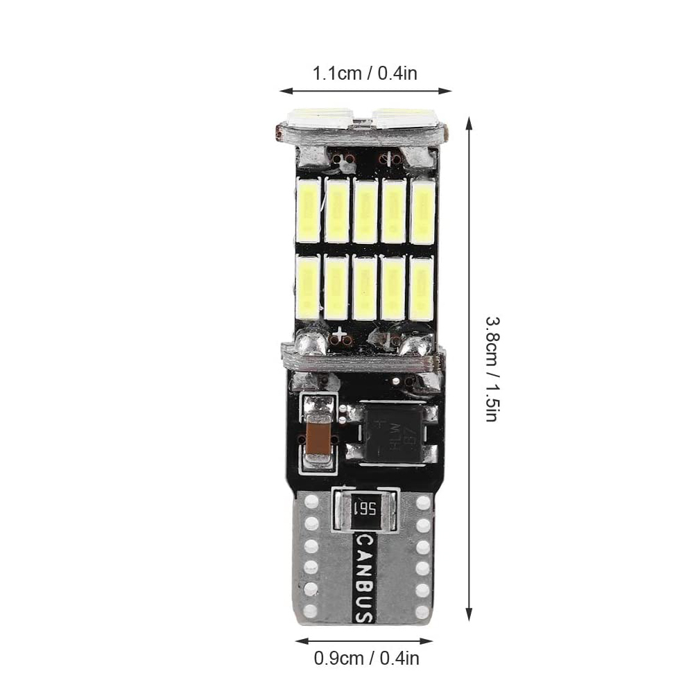 2x T10 Car Decoding LED Canbus Bulb Error Free Light Side Marker Bulb