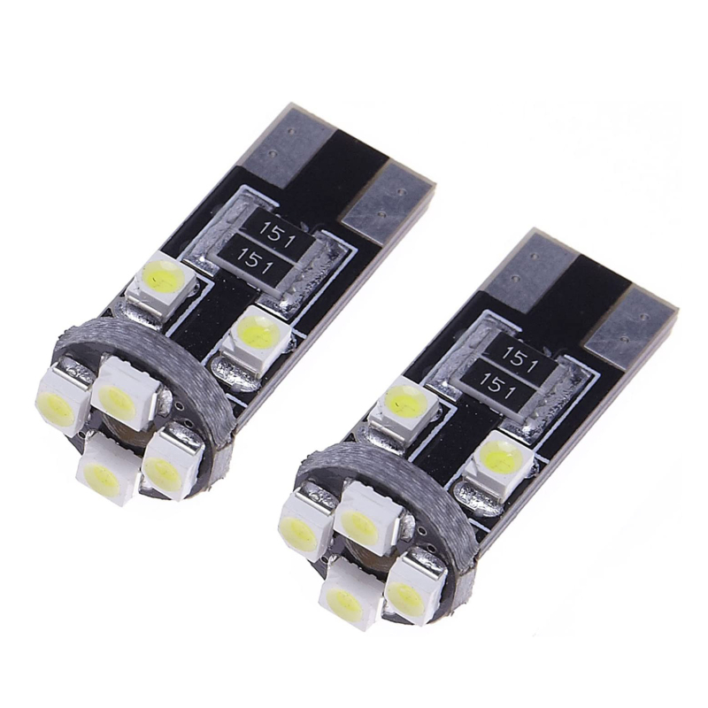 10x Canbus T10 W5W LED Bulbs w/Built-in Load Resistors for European Cars Interior Light