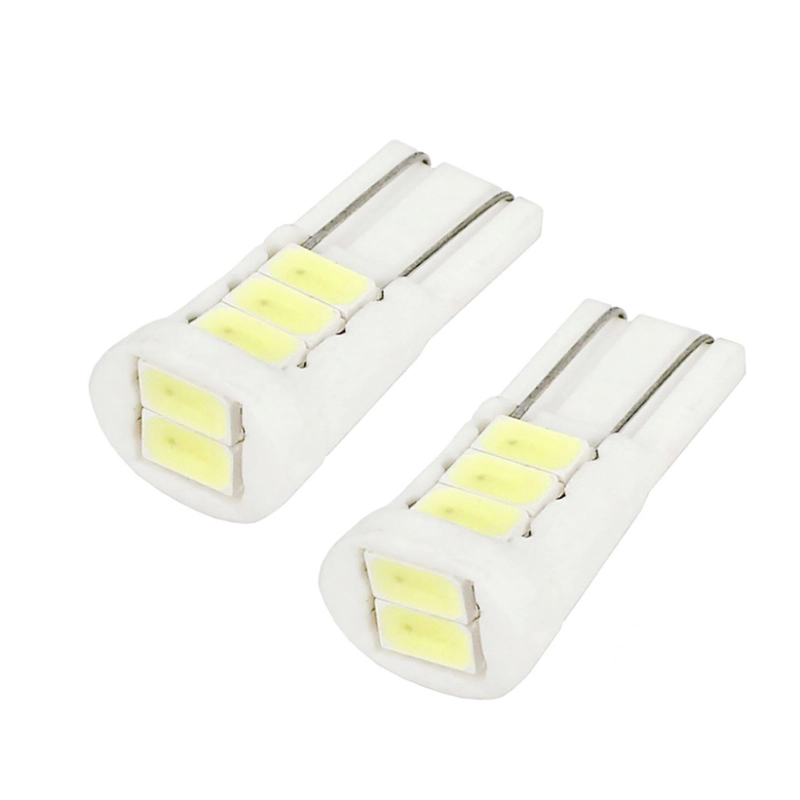 2x LED T10 W5W Ceramic License Plate Lamp Parking LED Reading Dome Light