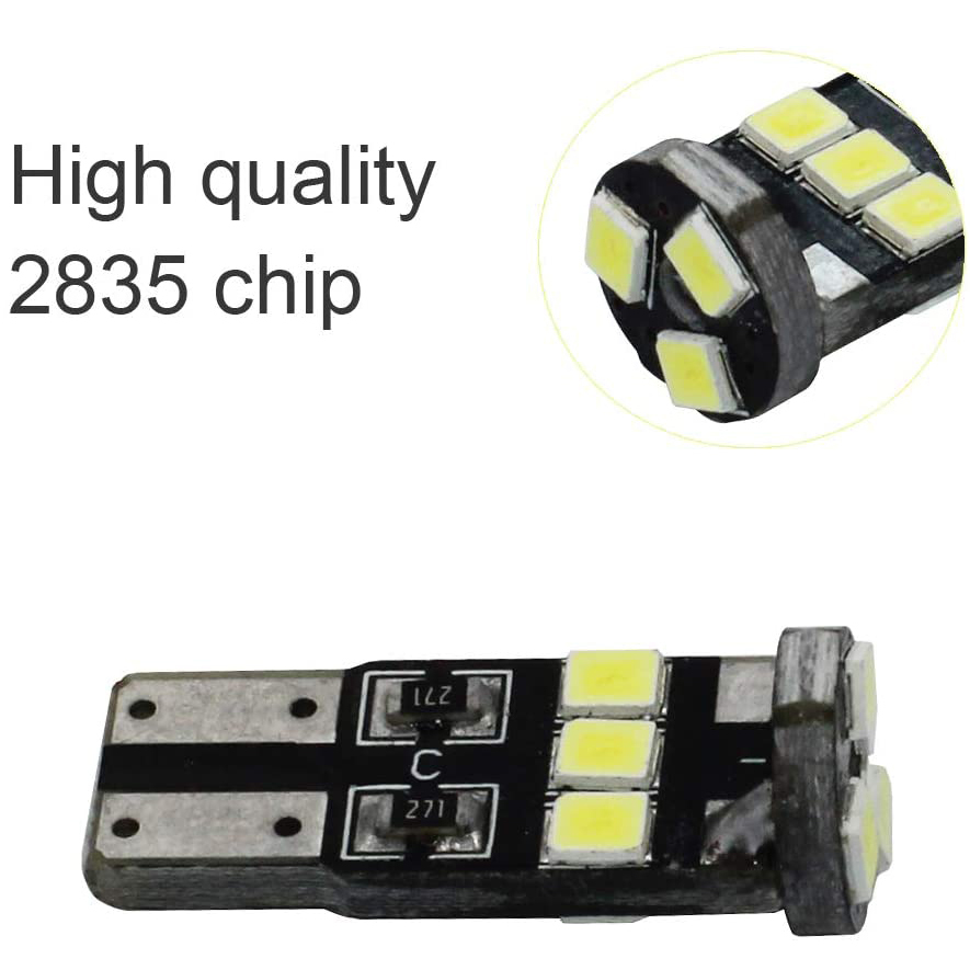 2x T10 LED W5W Car Interior Replacement Lights 168 194 2825 Wedge Bulbs Dashboard Side Marker Light Map Dome Lamp