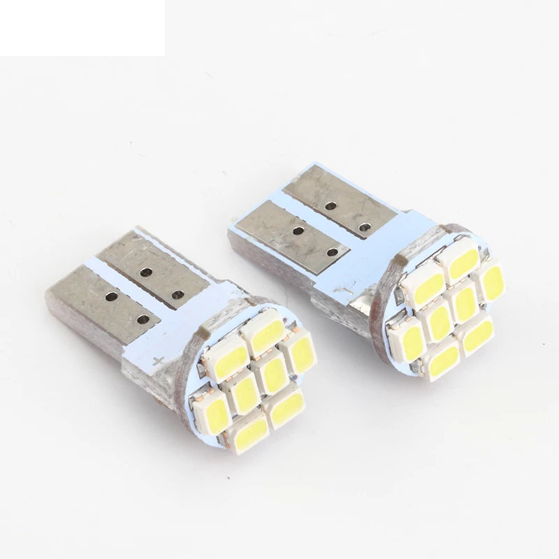 2x T10 Car Led Interior Light 194 168 192 W5W Wedge Lighting License Lamp DC 12V Dash Light