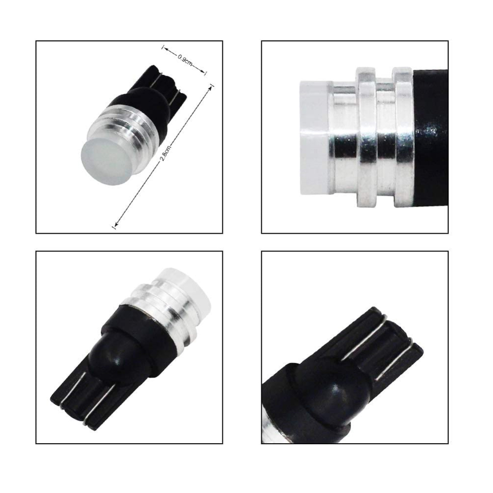 2x T10 LED Car Interior Exterior Light License Plate Side Marker Lights Map Dome Lamp Reverse Bulb