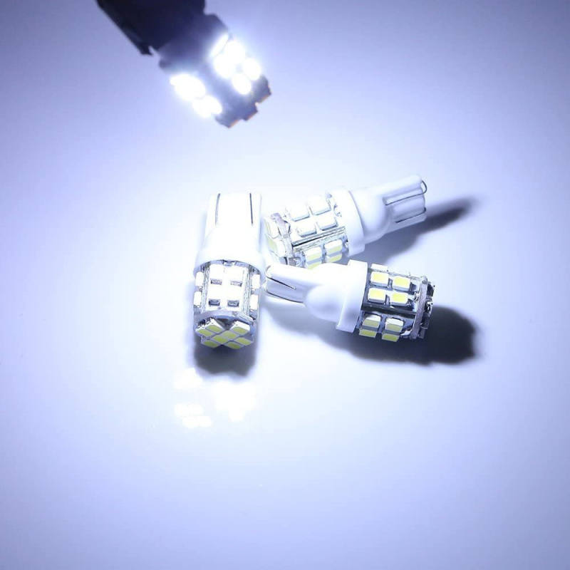 10x 24V W5W LED Bulb Cool White T10 Bulbs for License Plate Car Interior Lights