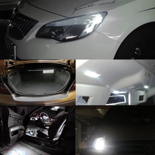 10x 24V W5W LED Bulb Cool White T10 Bulbs for License Plate Car Interior Lights