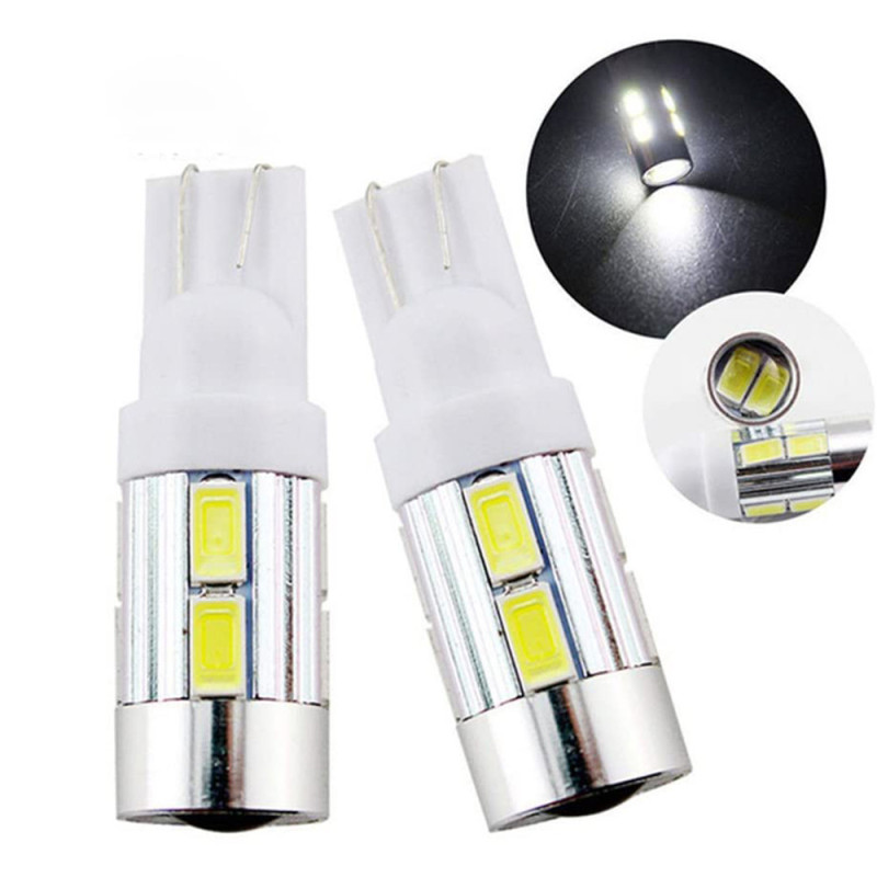 4x T10 5630 10smd Led Light W5W T10 Wedge Led Bulbs Car Lights Bulb