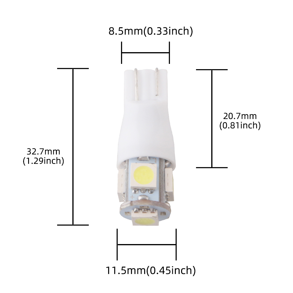 2x Strobe Flash W5W 194 T10 LED Bulb Auto Door Reading Clearance Signal Light
