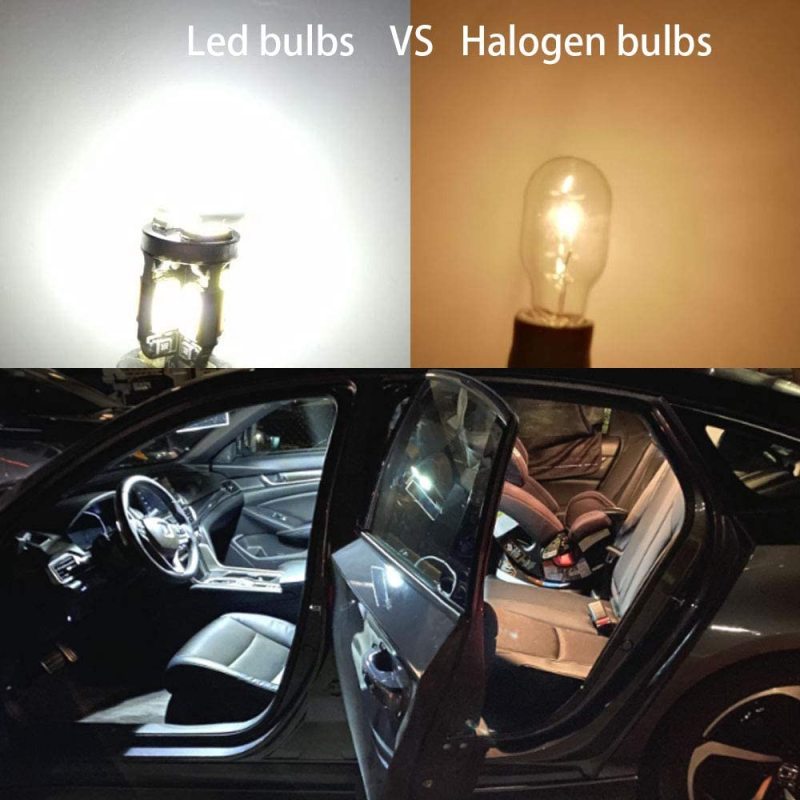 2x Led T10 168 194 Bulbs W5W 912 for Car Interior Light Dome Map Door Courtesy License Plate Light