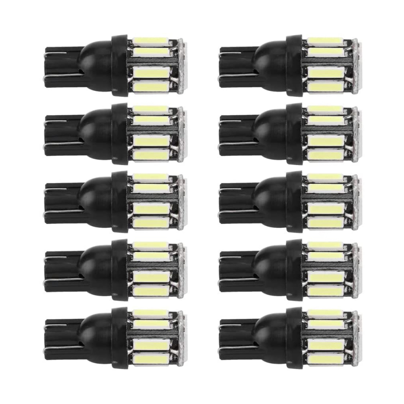 10x T10 Car LED Wedge Reverse Instrument Panel Width Lamp Reading Light Bulbs