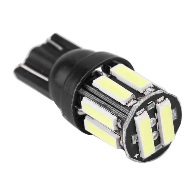10x T10 Car LED Wedge Reverse Instrument Panel Width Lamp Reading Light Bulbs