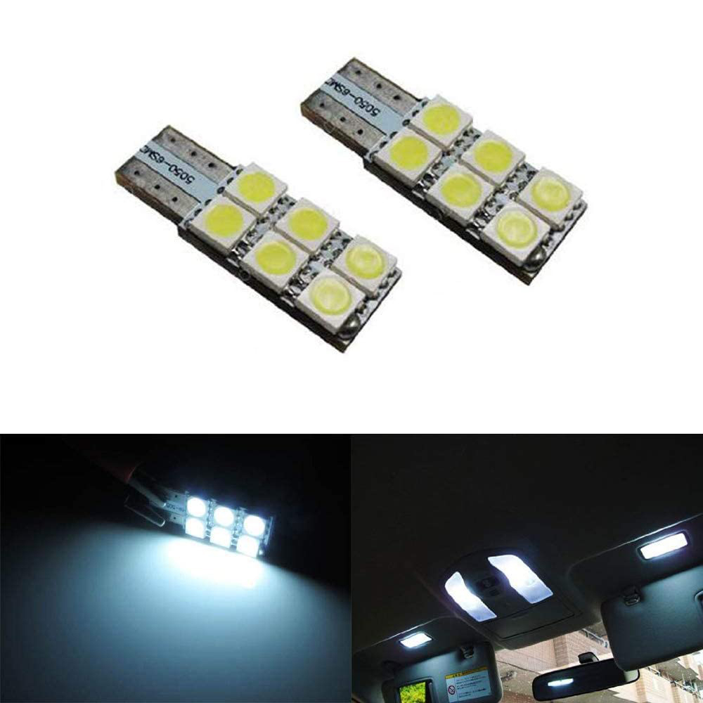 2x W5W T10 Car Sun Visor Mirror Vanity Dome Light LED Replacement Bulbs