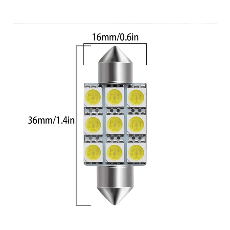 4x Car Festoon LED 36mm 39mm 41mm for Car Interior Dome Map Courtesy Lights