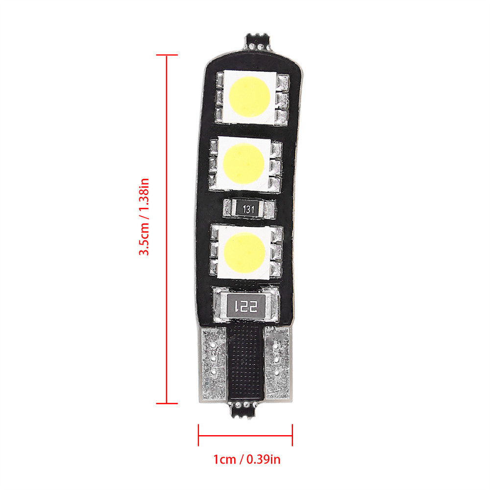 10x Car Led T10 Width Lamp License Plate Light Auto Interior Lights Bulb