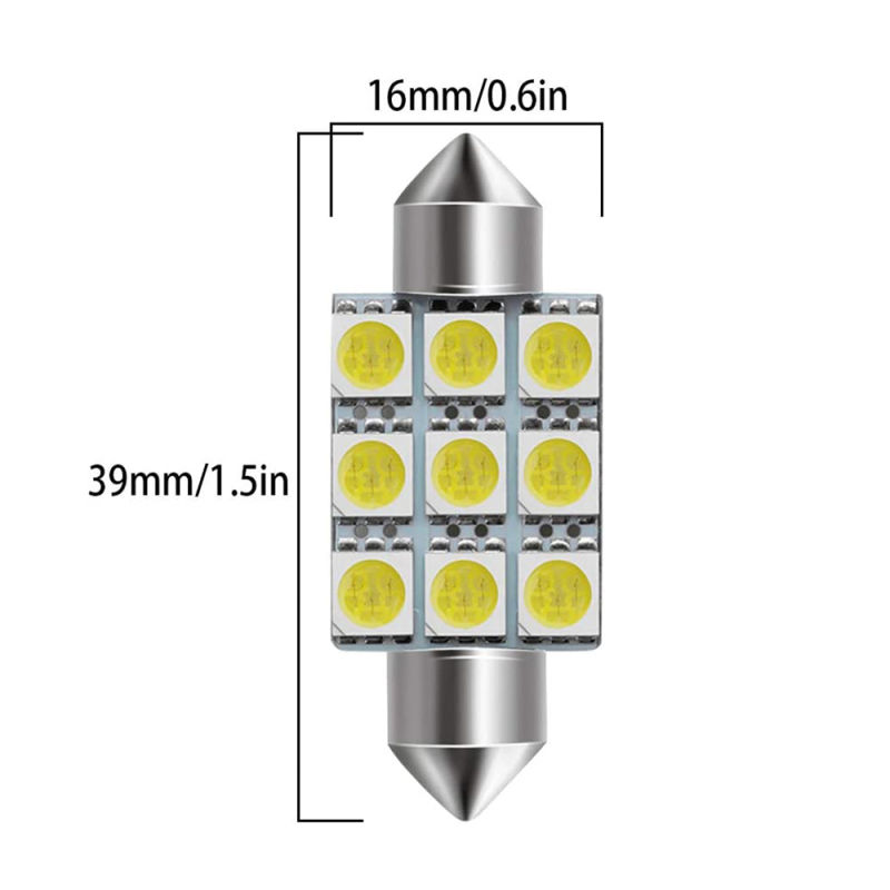 4x Car Festoon LED 36mm 39mm 41mm for Car Interior Dome Map Courtesy Lights
