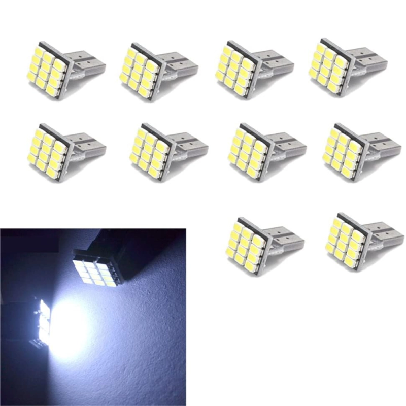 10x T10 Car LED Internal Lights License Plate Corner lamp Backup Lamp