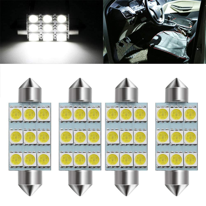 4x Car Festoon LED 36mm 39mm 41mm for Car Interior Dome Map Courtesy Lights