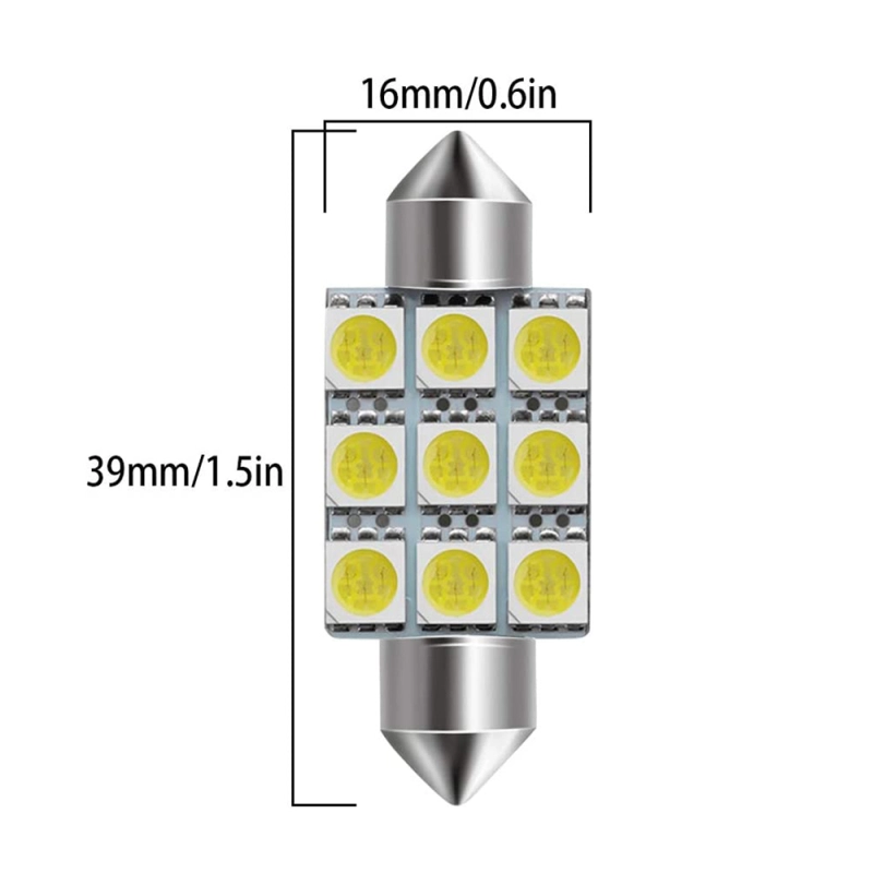 4x Car Festoon LED 36mm 39mm 41mm for Car Interior Dome Map Courtesy Lights