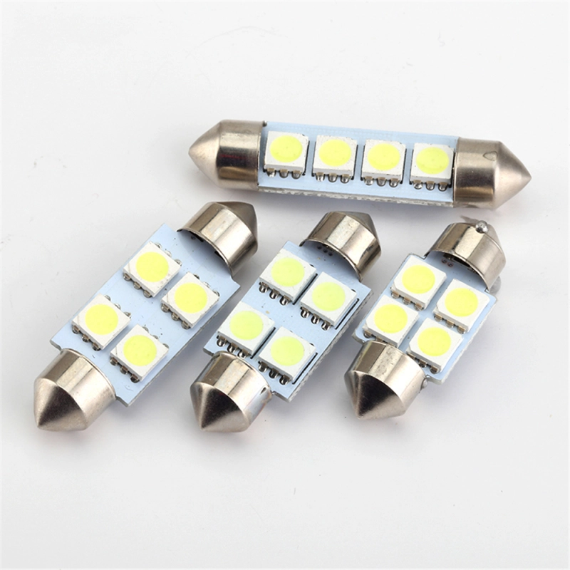 4x 31mm/36mm/39mm/41mm Festoon Car LED Bulb for Dome Map Light Glove Box Door Lamp Trunk Cargo Lights