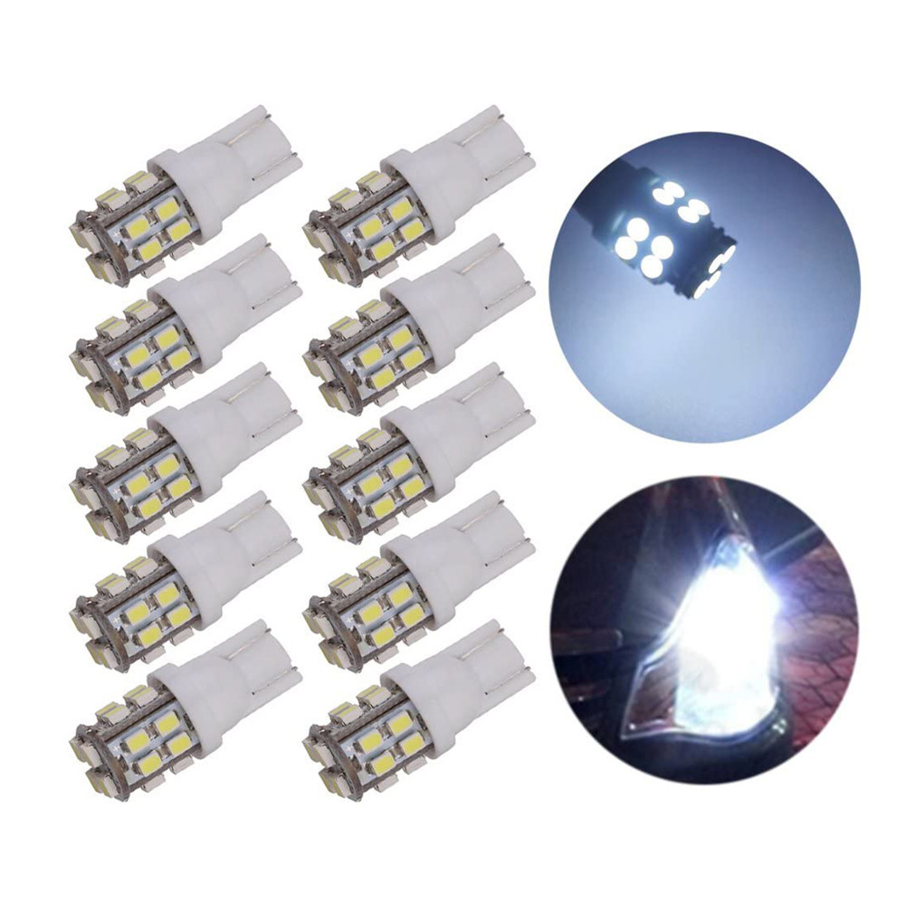 10x T10 194 LED Light Bulbs for Car Interior Dome Map Door Courtesy License Plate Lights