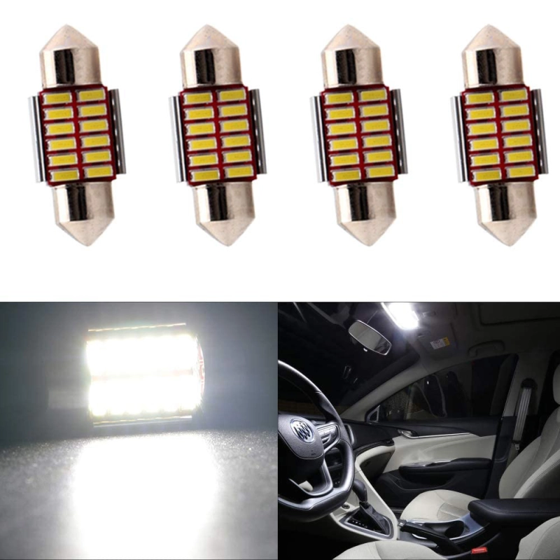 4x 31/36/39/41mm Canbus Festoon LED for Car Map Dome Door Trunk Lights Glove Box Light