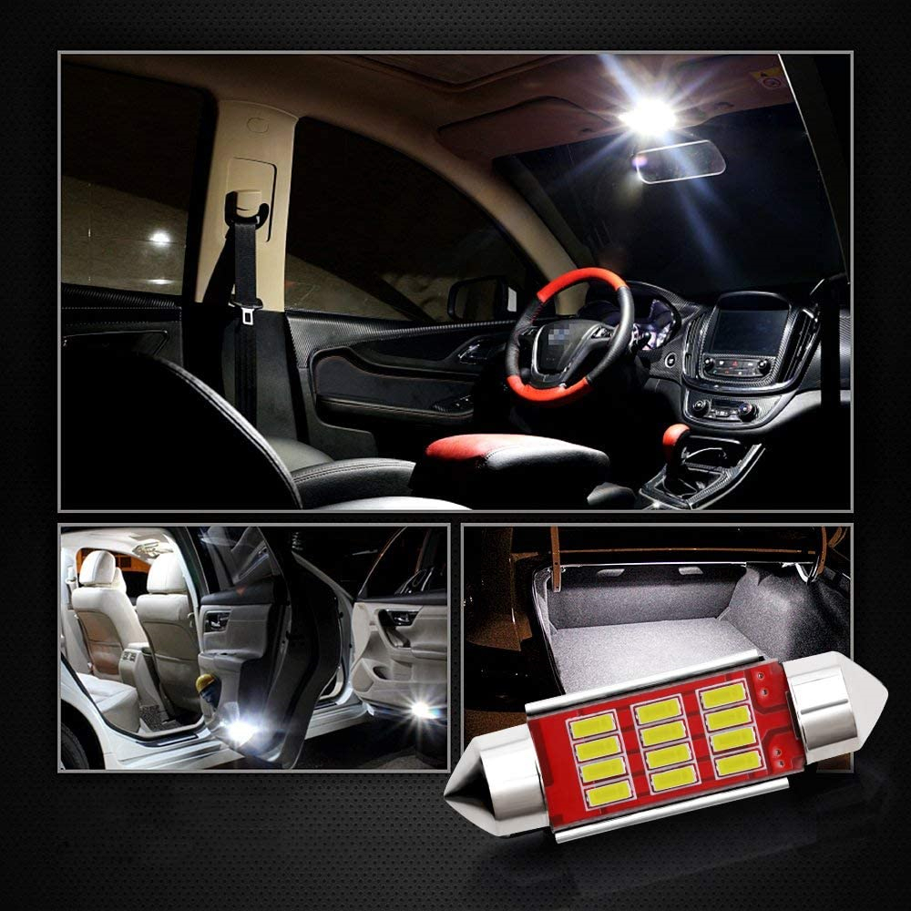 4x 31mm/36mm/39mm/41mm Festoon LED Bulb CANBUS Error Free for Car Interior Lights Dome Map Trunk License Plate Light
