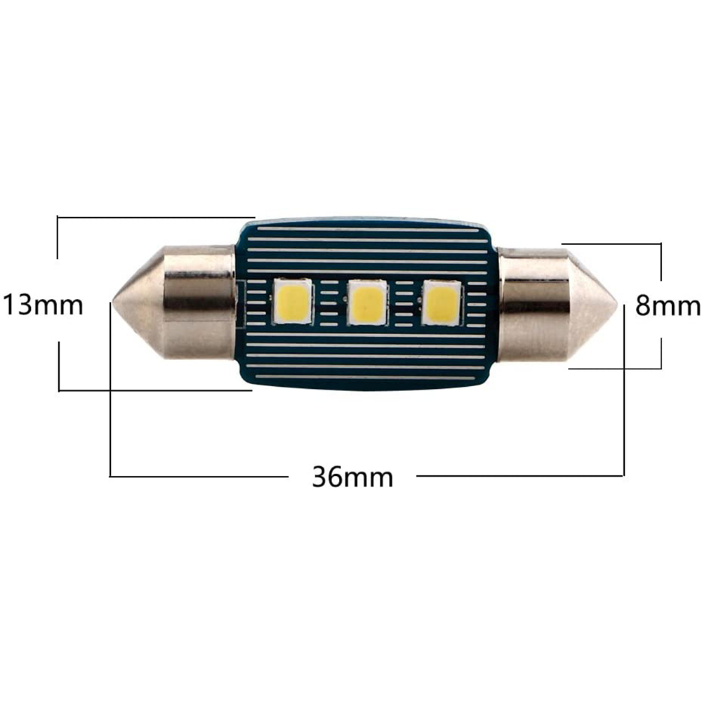 10x 31mm 36mm 39mm 41mm Festoon Light Car LED Interior Map Dome Lights Bulbs Non-Polarity (9-16V)