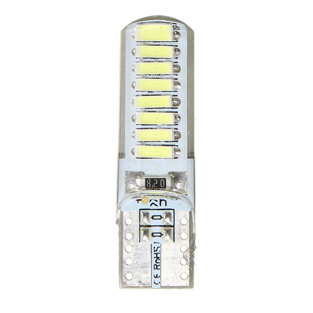 10x W5W Automobile Instrument Lamp T10 LED License Plate Bulb Width Light