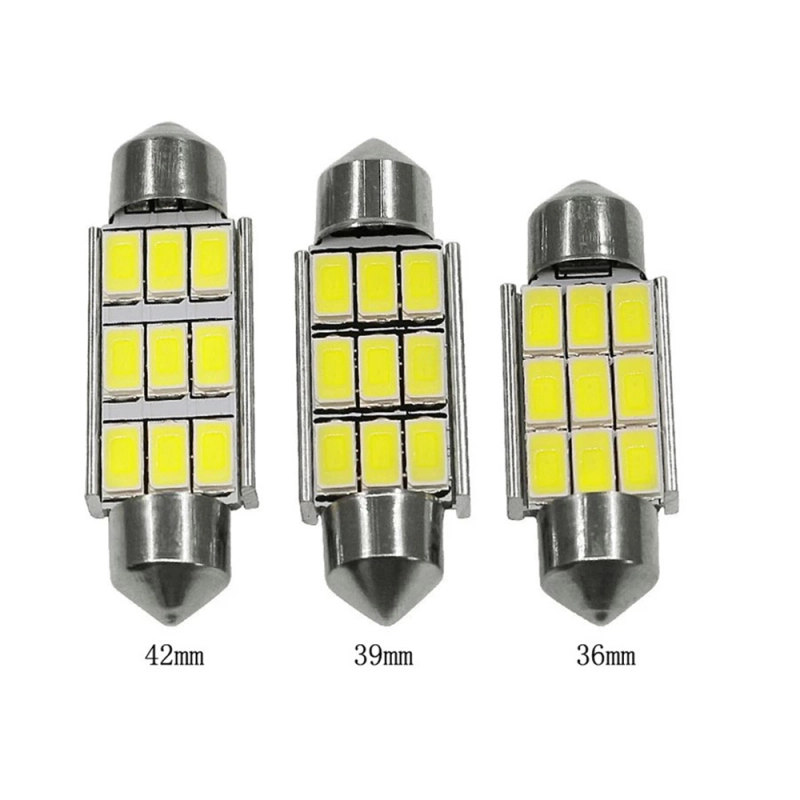 2x 36/39/42mm C5W C10W LED Festoon CANBUS NO Error Car Licence Plate Auto Dome Reading Lights