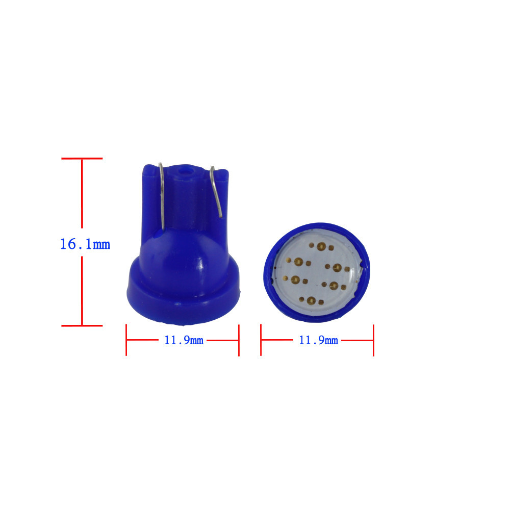 10x Ceramic Car Interior LED T10 W5W 168 Wedge Door Instrument Side Bulb Lamp Car Light