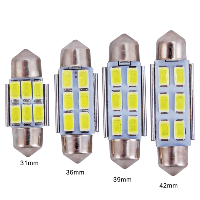 4x Festoon LED 31mm 36mm 39m 41mm C5W for Car Dome Reading Lights