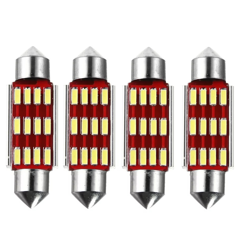 4x 31mm/36mm/39mm/41mm Festoon LED Bulb CANBUS Error Free for Car Interior Lights Dome Map Trunk License Plate Light