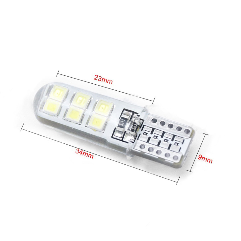 10x T10 LED Car Width Light Auto DC12V Door Lights License Plate Lamp