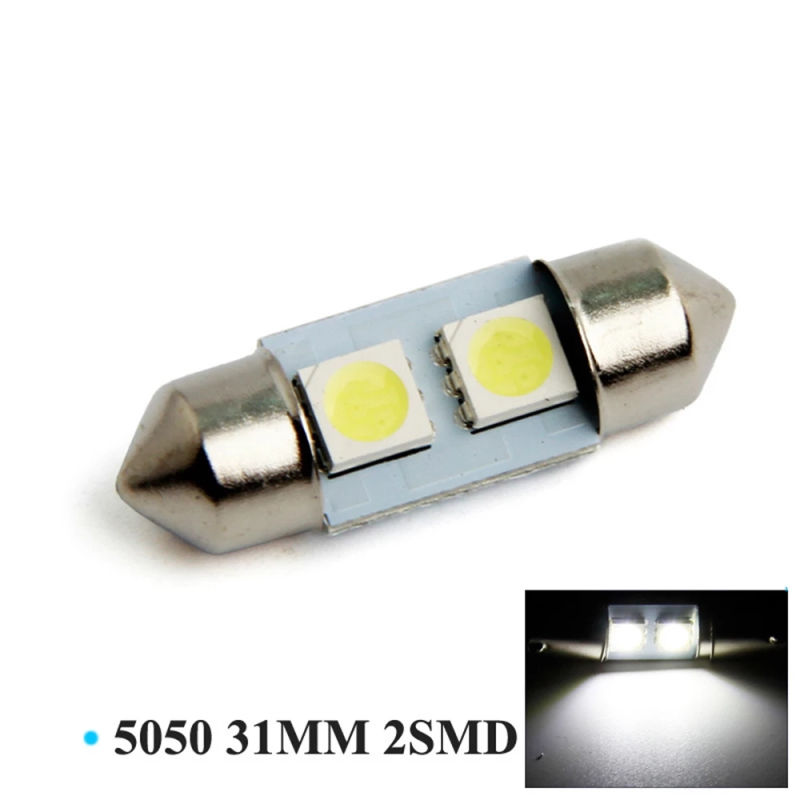 2x 31mm LED de3175 C5W Car Dome Reading Trunk light Registration Number Plate Lights