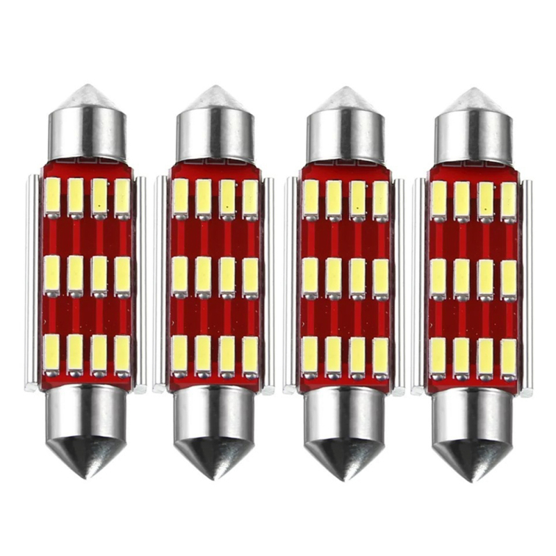 4x 31mm/36mm/39mm/41mm Festoon LED Bulb CANBUS Error Free for Car Interior Lights Dome Map Trunk License Plate Light