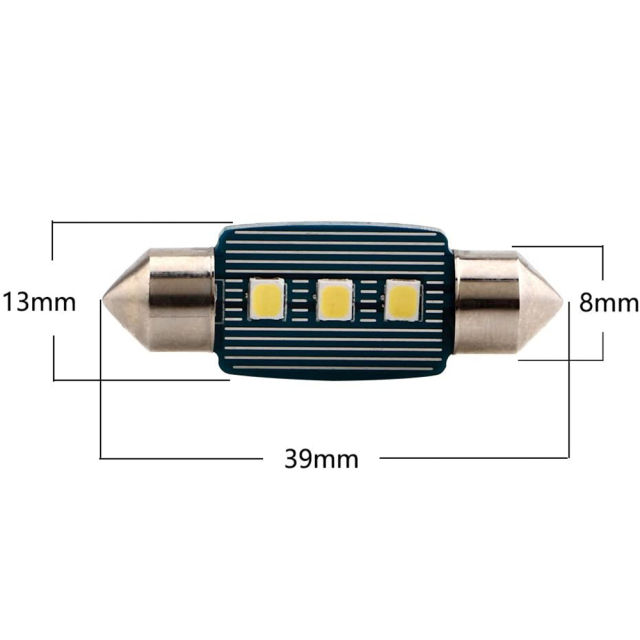 10x 31mm 36mm 39mm 41mm Festoon Light Car LED Interior Map Dome Lights Bulbs Non-Polarity (9-16V)