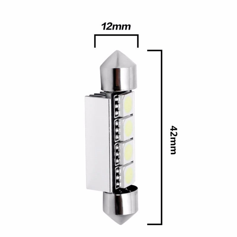 2x CANbus Festoon Light 31mm / 36mm / 39mm / 41mm Led for Car Roof Lamp License Plate Lamp