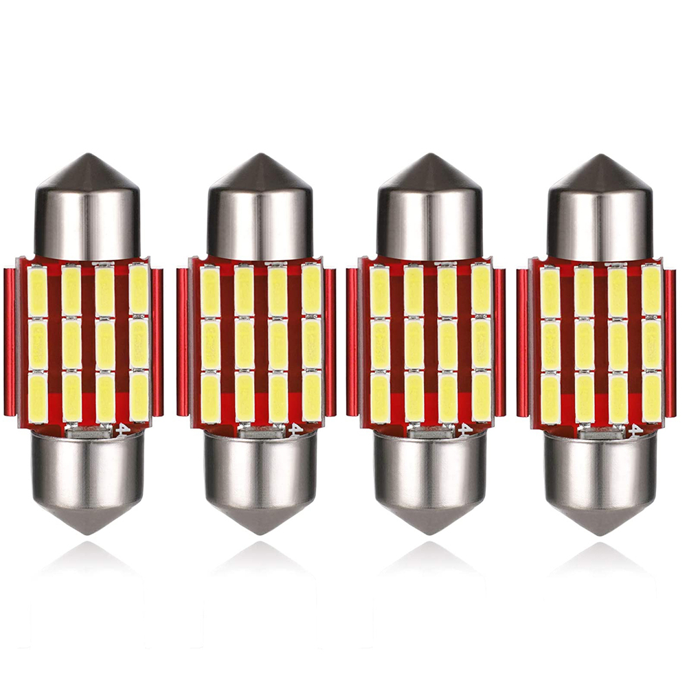 4x 31mm/36mm/39mm/41mm Festoon LED Bulb CANBUS Error Free for Car Interior Lights Dome Map Trunk License Plate Light