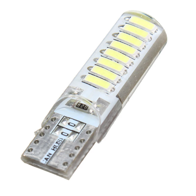 10x W5W Automobile Instrument Lamp T10 LED License Plate Bulb Width Light