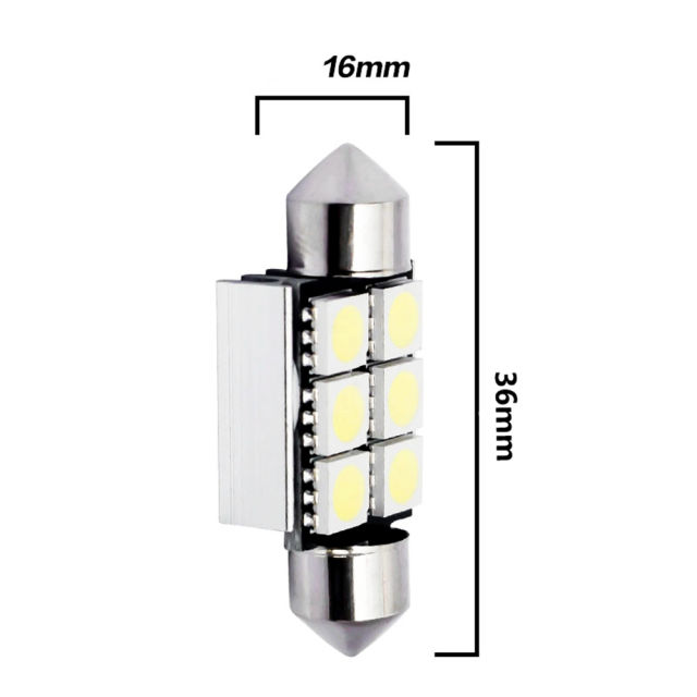 4x 36mm C5W c10w LED CANBUS Error Free Car License Plate lights Bulb Reading Dome Lamp