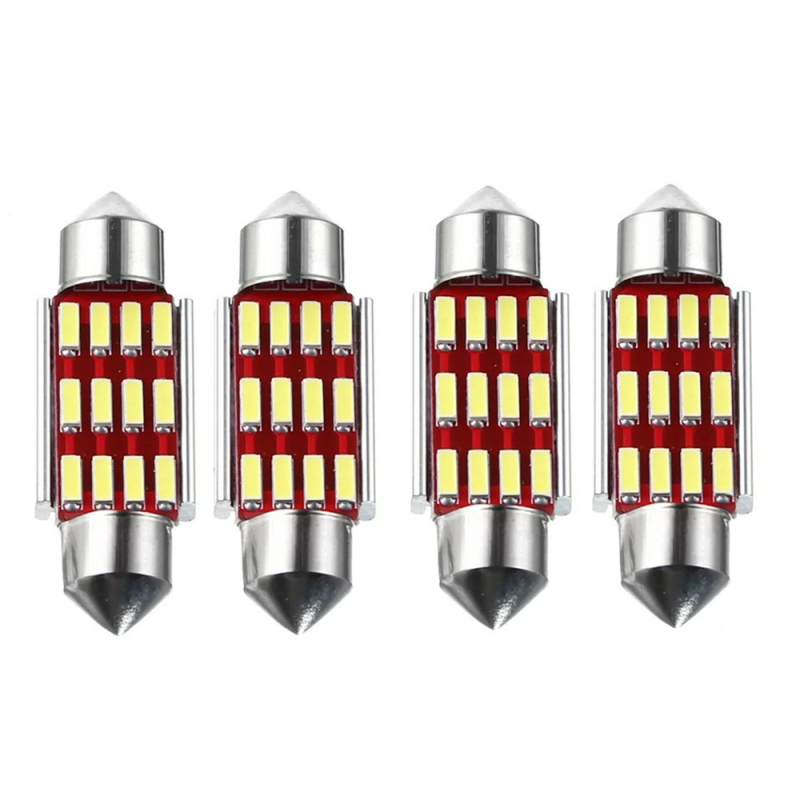 4x 31mm/36mm/39mm/41mm Festoon LED Bulb CANBUS Error Free for Car Interior Lights Dome Map Trunk License Plate Light