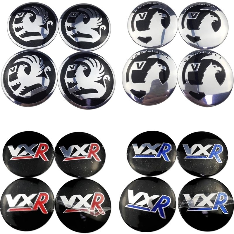 56mm Car Hub Caps for Vauxhall VXR Zafira Vectra Astra Corsa D G Insignia Mokka Meriva Antara Maloo Opel Wheel Rim Hub Sticker