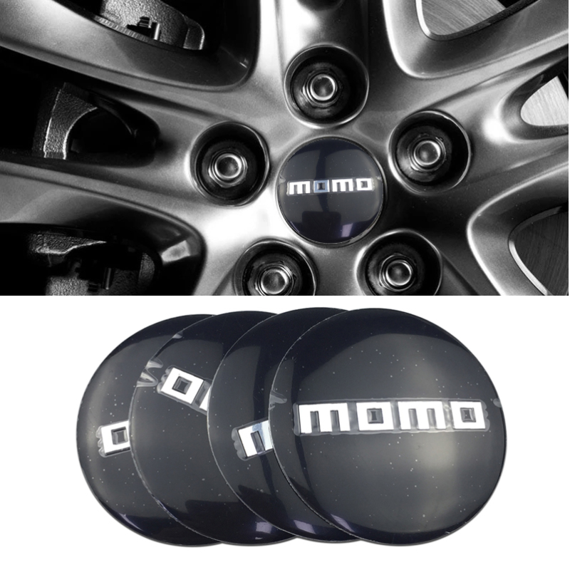 56mm Wheel Rim Emblem Hub Caps MOMO Logo For Volkswagen Jaguar Fiat Lancia Corvette BMW Benz Toyota Nissan Automobile Styling