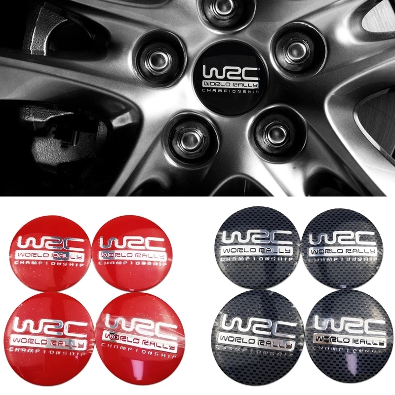 56mm Wheel Center Hub Caps Emblem Badge WRC Sticker for Opel Volkswagen Skoda Buick Toyota Corvette KIA Subaru Chevrolet Lacetti