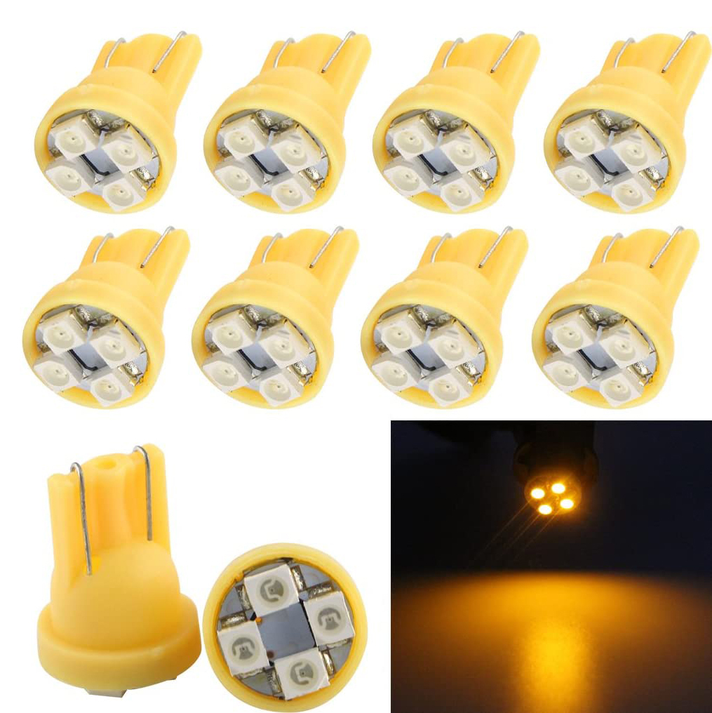 10x T10 Wedge LED Car Light Bulbs W5W Interior Dome Map Reading Lights Dashboard Light 12V