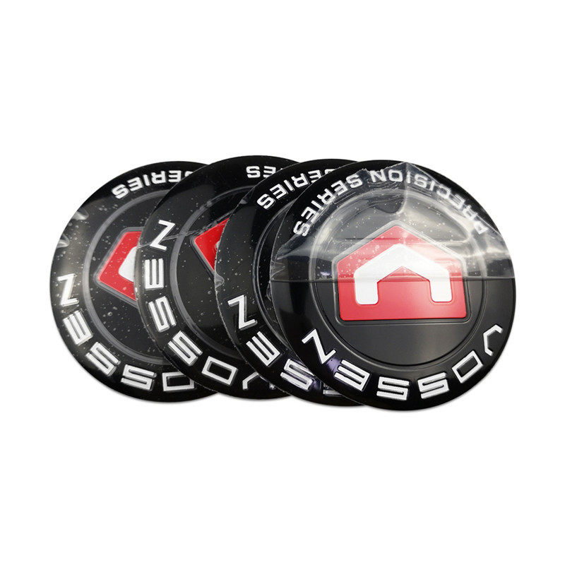 56mm Wheel Hub Caps Vossen Rim Sticker for Volkswagen Honda Audi Mercedes W210 W212 W203 Dodge Charger Lexus