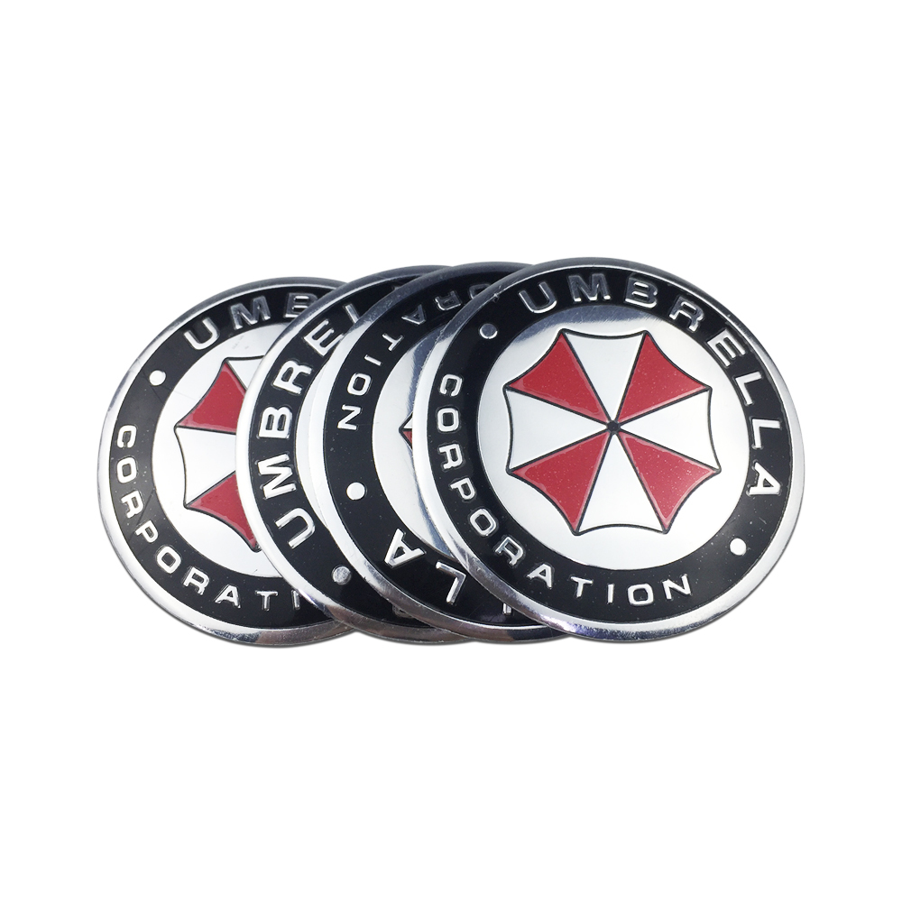 56mm Wheel Center Caps Umbrella Corp Hub Sticker For Mercedes Volvo Honda Dodge Jeep Ford Audi Toyota Hyundai Accent