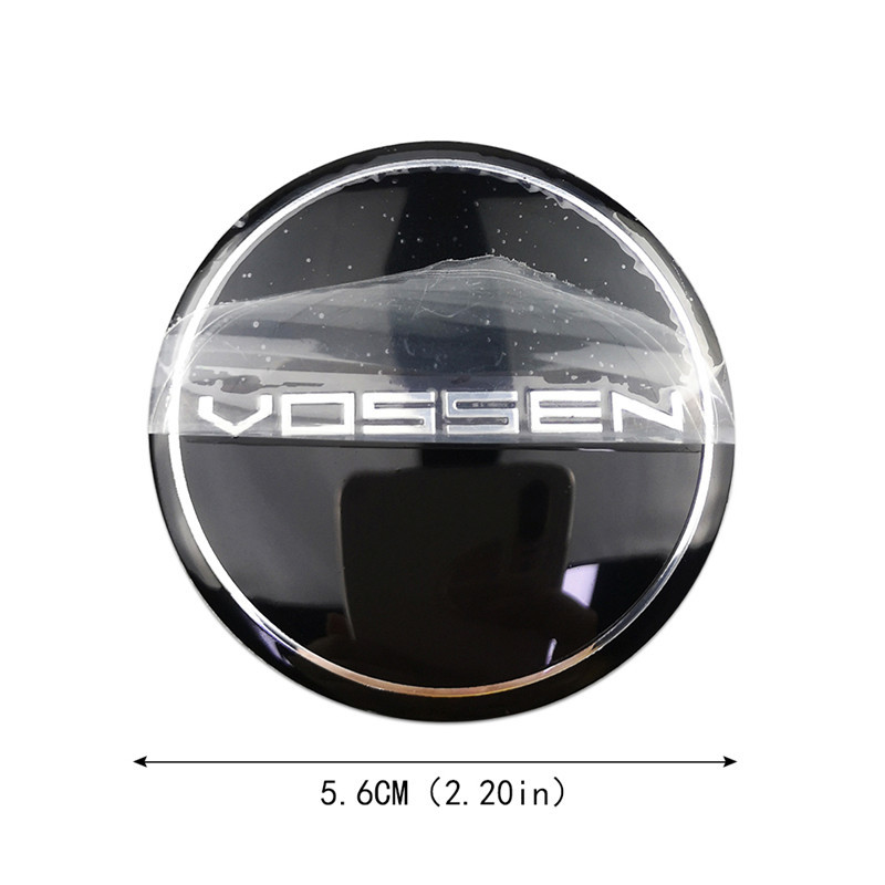 56mm Wheel Hub Caps Vossen Rim Sticker for Volkswagen Honda Audi Mercedes W210 W212 W203 Dodge Charger Lexus
