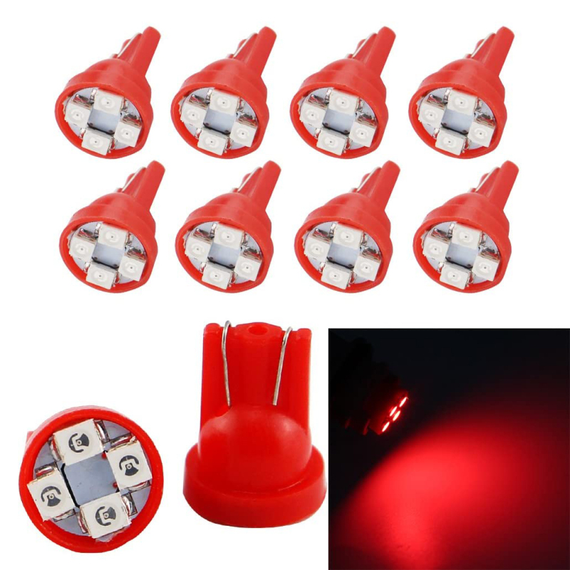 10x T10 Wedge LED Car Light Bulbs W5W Interior Dome Map Reading Lights Dashboard Light 12V