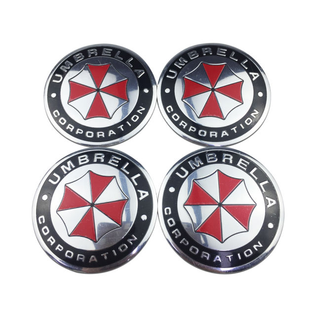 56mm Wheel Center Caps Umbrella Corp Hub Sticker For Mercedes Volvo Honda Dodge Jeep Ford Audi Toyota Hyundai Accent