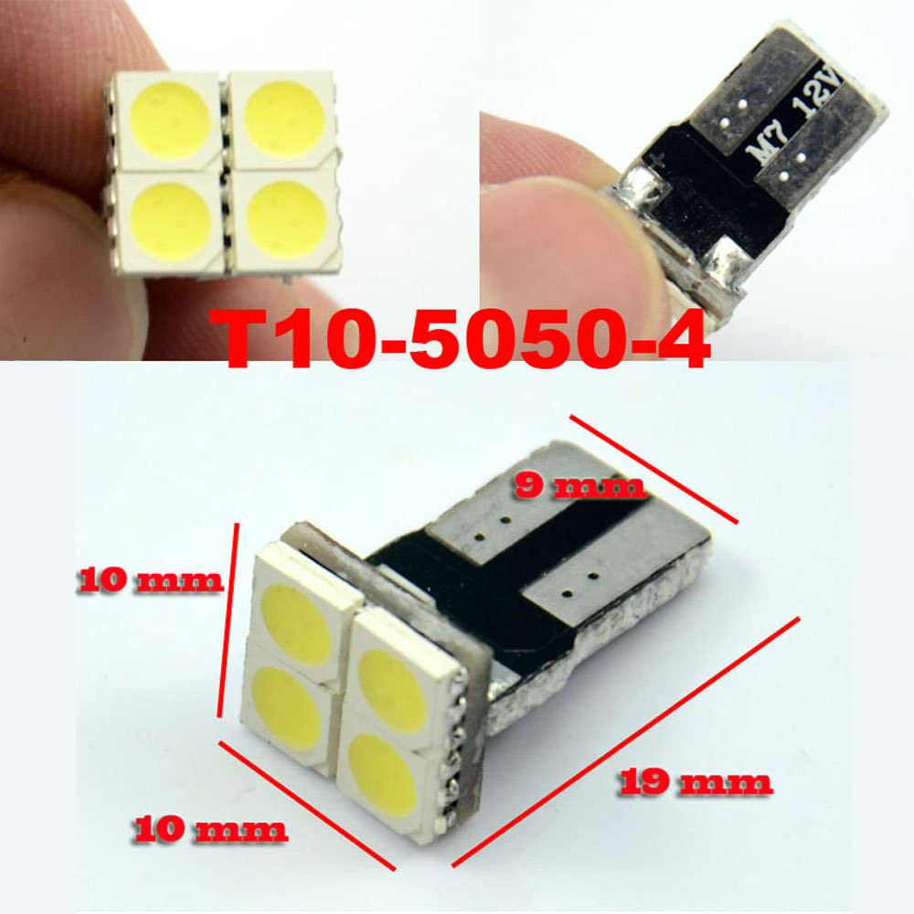 10x T10 LED Wedge DC12V Car Clearance Marker Side Light Parking Bulb