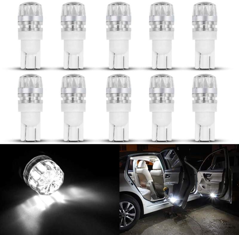 10x T10 194 LED Light Bulb for Car Instrument Panel Gauge Cluster Dashboard Light Bulbs
